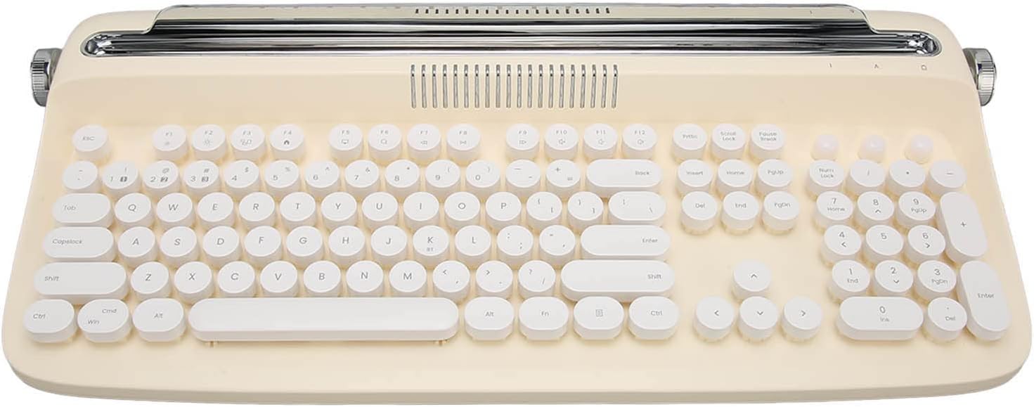 Typewriter Mechanical Gaming Keyboard, Retro Typewriter Keyboard, 104