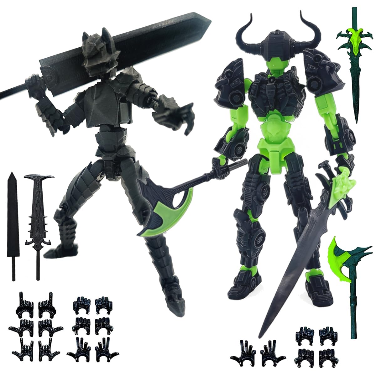 Amazon.com: T13 3D Action Figure Set Assembly Completed, 3D