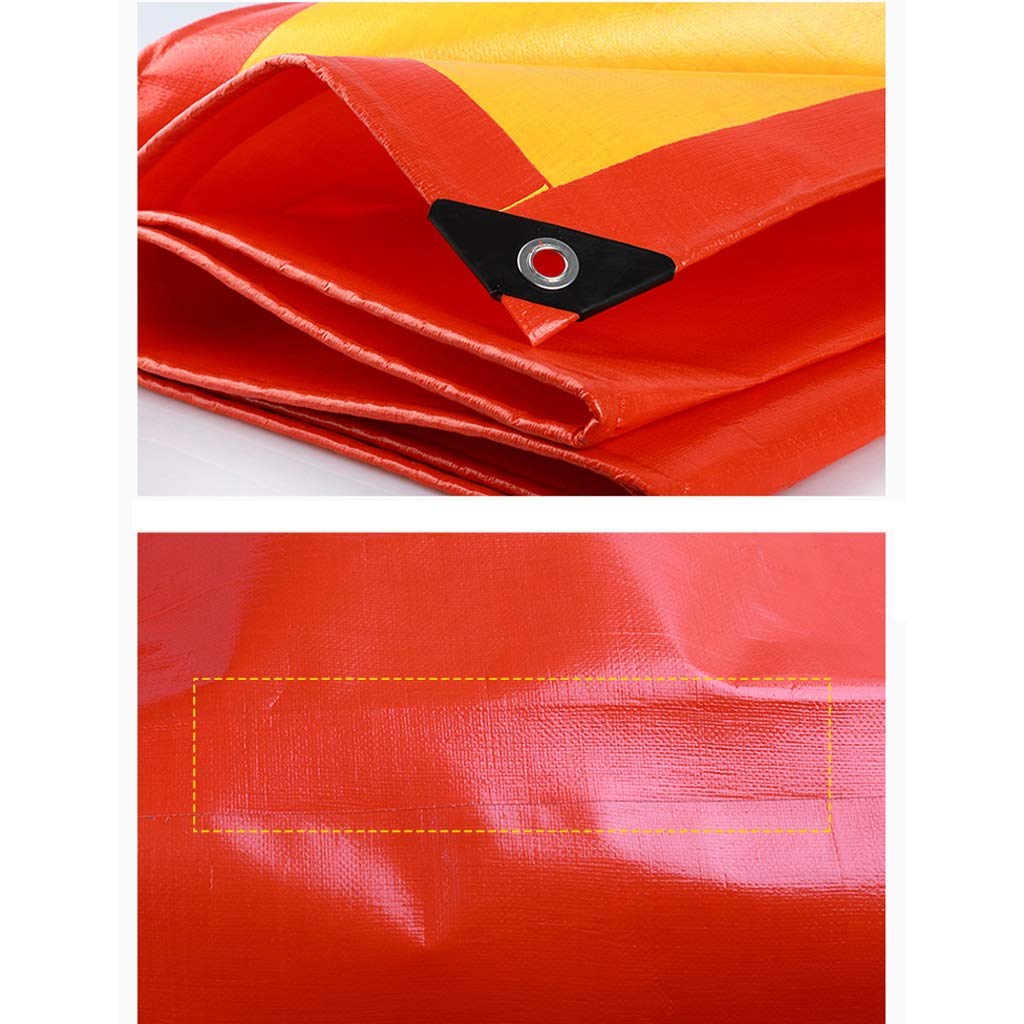 wasserdichte Plane Anti-Taifun regendicht Oxford-Tuch - Mehrzweckplane - orange ultraleichte Sonnenschutzplane - Dicke 0,38 mm, 210 g / m2 (10 Größen verfügbar)
