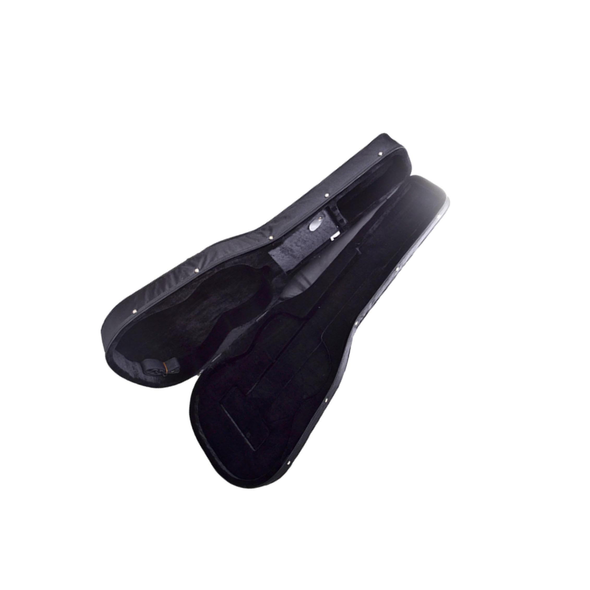Estuche portátil Resistente con Detalles robustos y Elegantes. Ideal para guitarristas acústicos y Artistas de conciertos. Estuche rígido para bajo, Negro, 39 Pulgadas