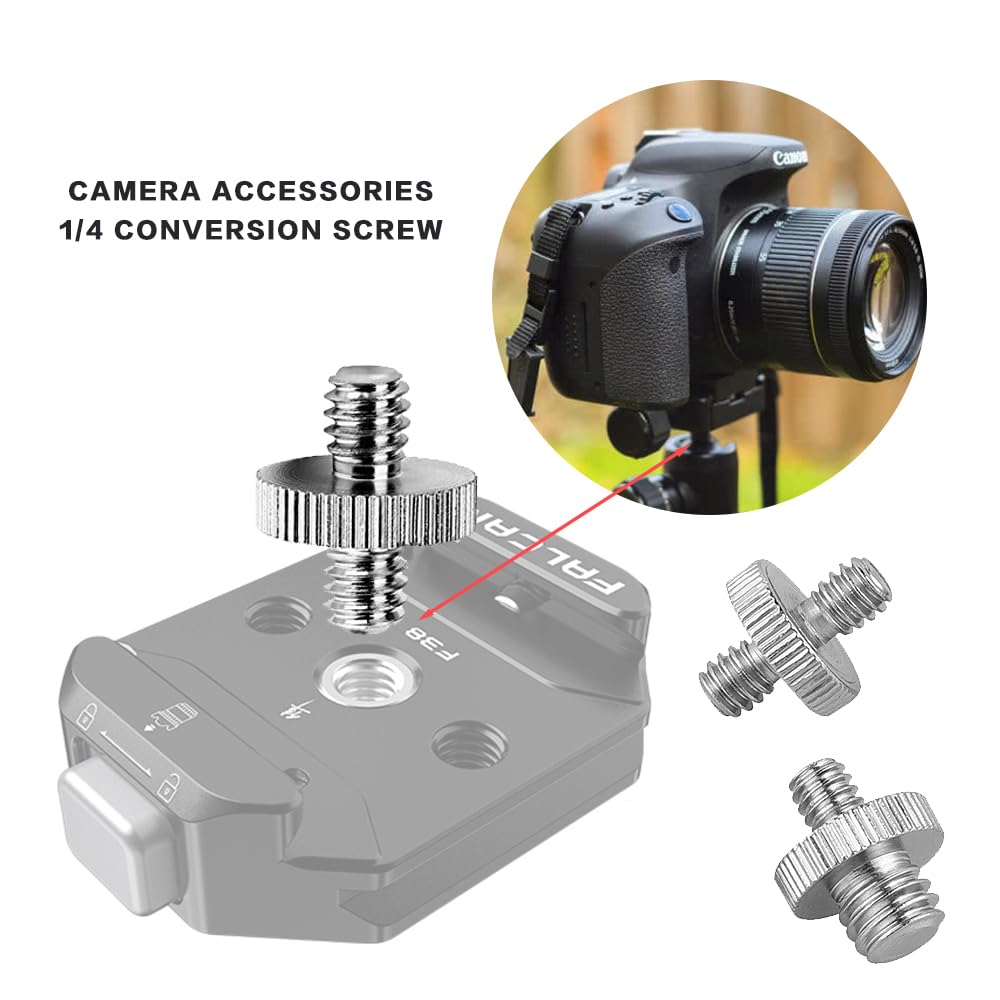5Pcs Doppio Uso Vite 1/4“ Maschio a 1/4“ Maschio filettato Vite Adattatore Vite Convertitore Adattatore per la Macchina Fotografica/Monopiede Testa a Sfera/Treppiedi