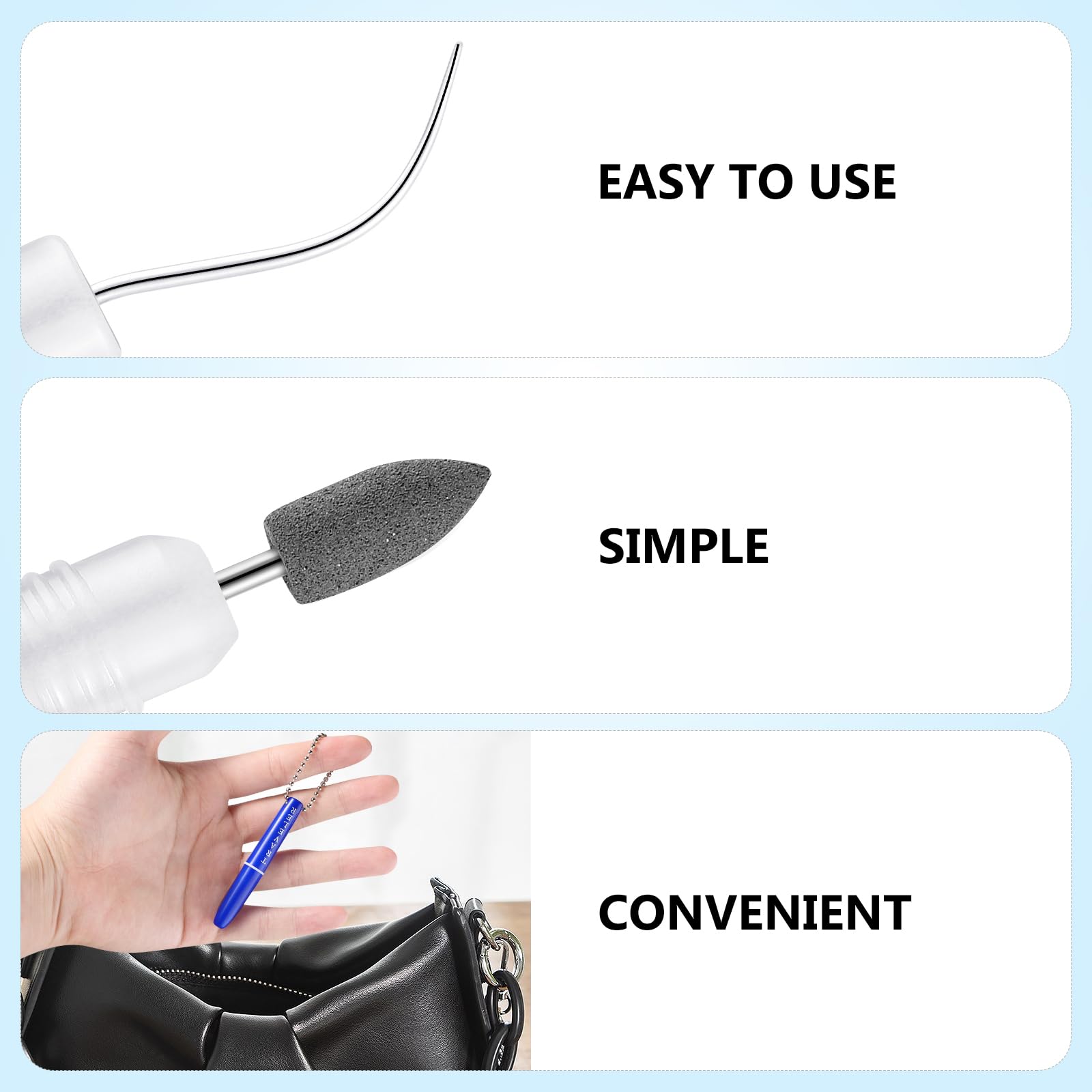 Herramienta para quitar placas de dientes de viaje, 1 juego de mini placas de viaje, gancho de tártaro, herramienta de limpieza de higiene de dientes con cadena 6