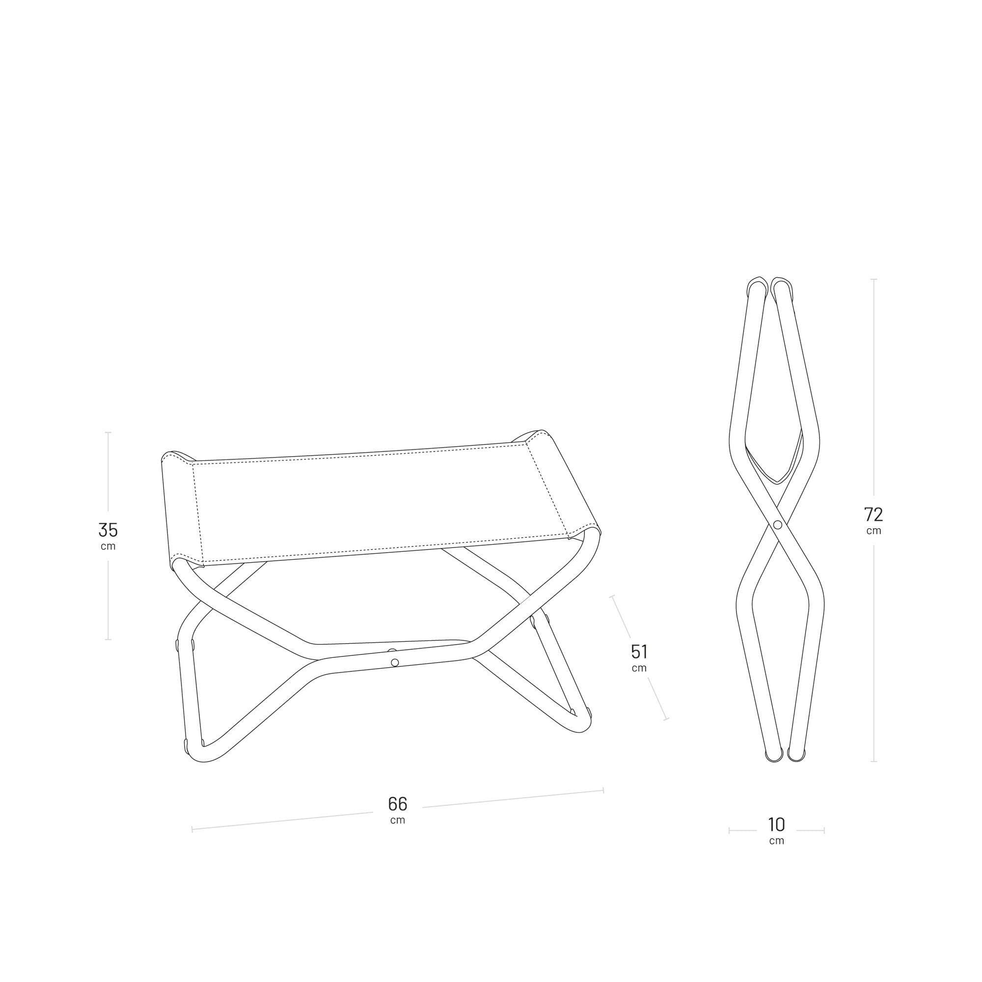 Lafuma Mobilier Reposapiés/Taburete, Next, Batyline, Color Seigle II, LFM2718_9868 66 x 51 x 35 cm