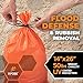 Xpose Safety Heavy Duty Sand Bags with Tie Strings – Empty Woven Polypropylene Sandbags for Hurricane Flood Protection, 50 lb Capacity, 14