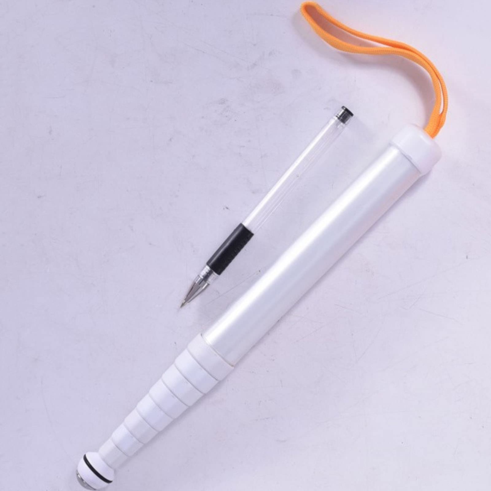 Bastón Plegable para Ciegos, bastón Plegable de aleación de Titanio de 9 Secciones para Ciegos o con discapacidad Visual, con Bolsa de Almacenamiento(Color:A,Size:118cm/46.5in)