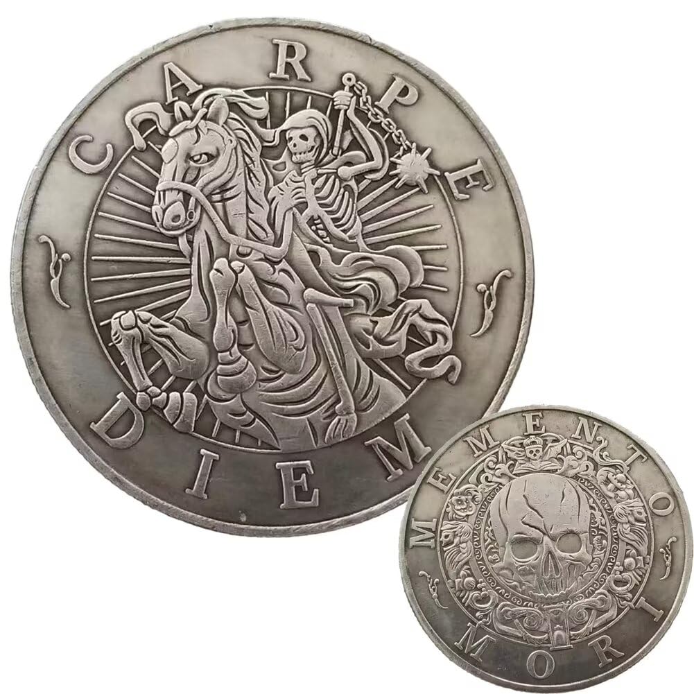 Amazon.co.jp: YIQILAFADA メメント 森メダル カルペ ディエム ストイシズム スーベニア コイン ホーボーコイン コレクター用  : ホビー