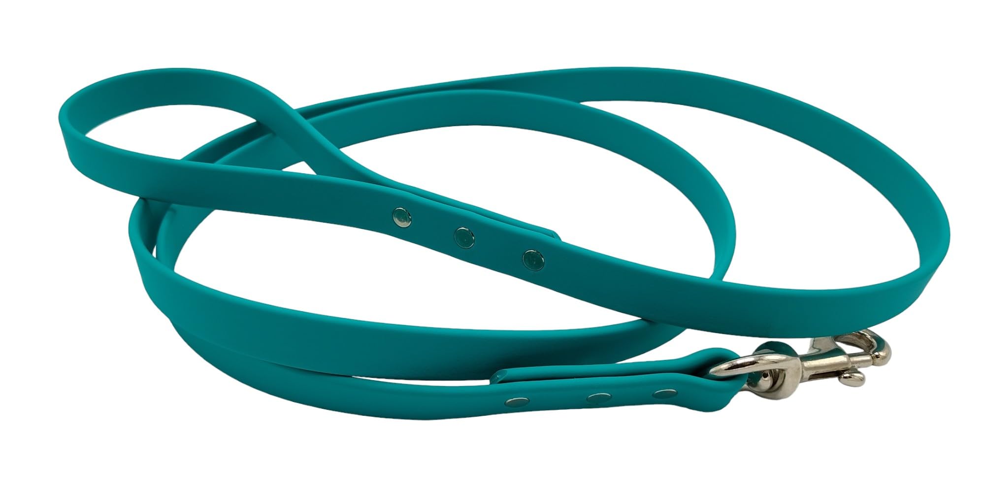BioThane® Dog Leash - Waterproof, Easy-to-Clean, Odor-Resistant - Strong and Flexible Leash - Various Lengths and Colors Available (6 Foot, Teal)
