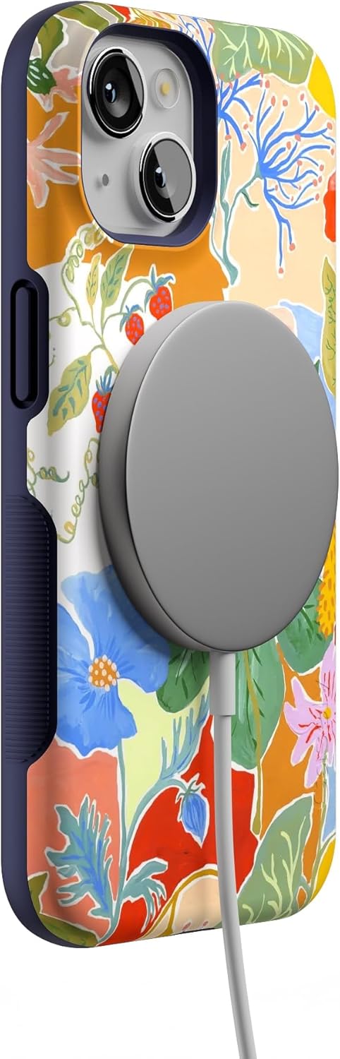 Casely iPhone 14 Case | Botanical Blooms | Floral Patchwork | Bold Protective Design | Compatible with MagSafe
