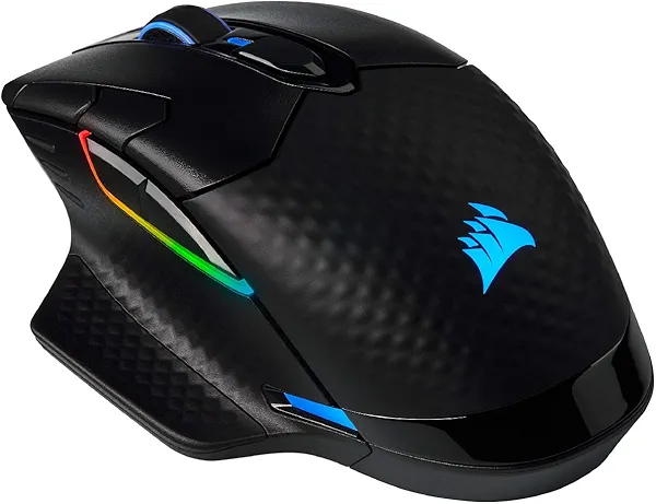 Corsair Dark Core RGB Pro, Wireless FPS/MOBA Gaming optical Mouse with SLIPSTREAM Technology, Black, Backlit RGB LED, 18000 DPI, Optical,CH-9315411-NA