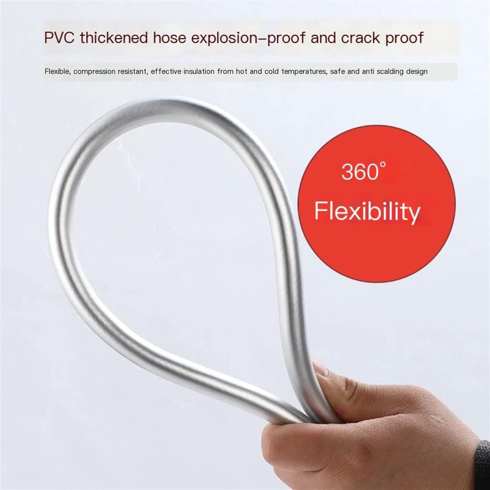 Tubo doccia universale, Flessibile doccia 1,5 M Flessibile doccia ad alta pressione for vasca da bagno Soffione doccia portatile Tubo idraulico Tubo acqua bagno