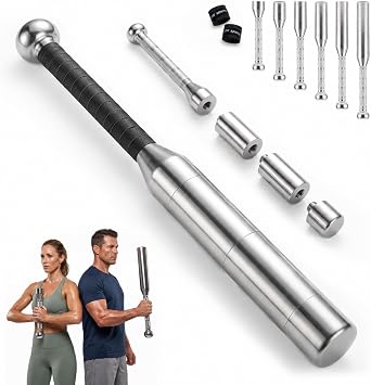 EAST MOUNT Adjustable Macebell Clubbell for Strength Training,6-in-1 Premium Steel Weighted Indian Clubbell for Full Body,Muscles, Shoulder/Grip/Forearm Training & Stretching