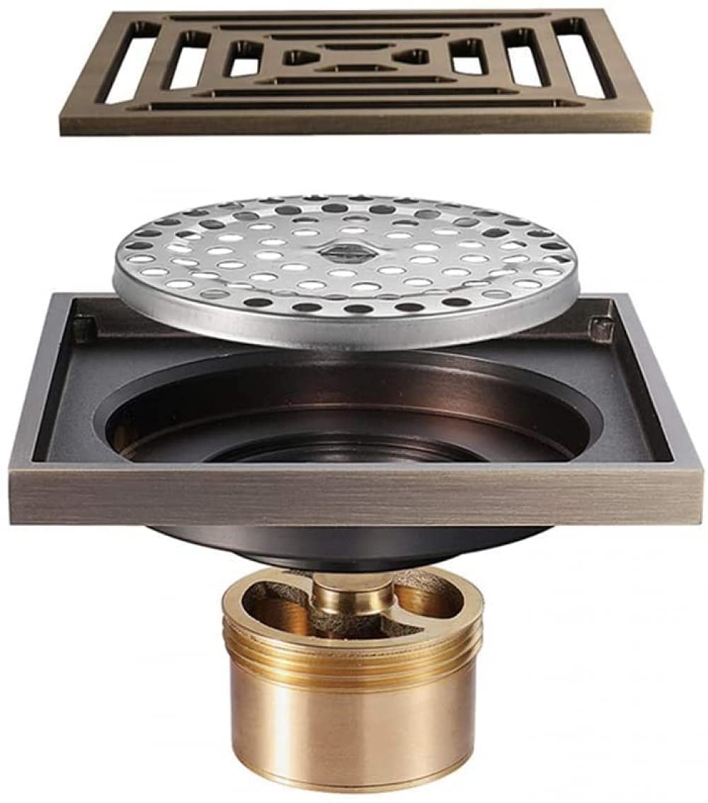 Buy Floor Drainage, Square Copper Floor Drain Rustproof Bathroom