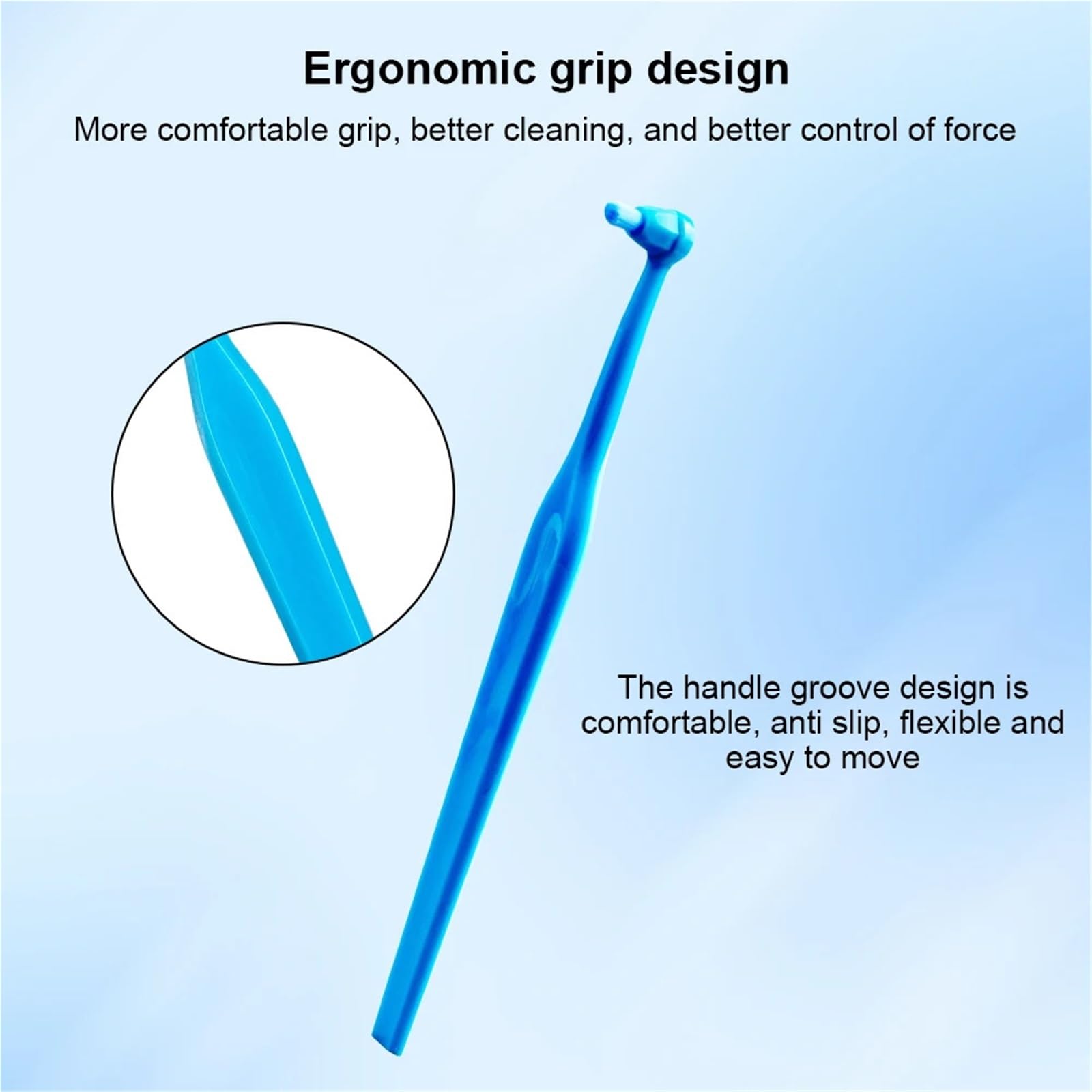 Cepillos Dientes Tuft Juego de 10 cepillos dientes con cabezal pequeño, cepillo Interdental for limpieza un solo haz, herramientas cuidado higiene bucal Para la limpieza