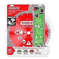 Vista 13 de Diablo Diamond Segmented Turbo Masonry Cut-Off Blade for Concrete, Brick and Block - 6" Diameter, 2.4mm Kerf, 10,150 Max RPM - DMADST0600