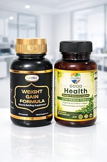 DrUSA Weight Gain Formula and Good Health Supplement Combo, Muscle Building, Energy and Immunity Support, 60 Capsules Each Price In India