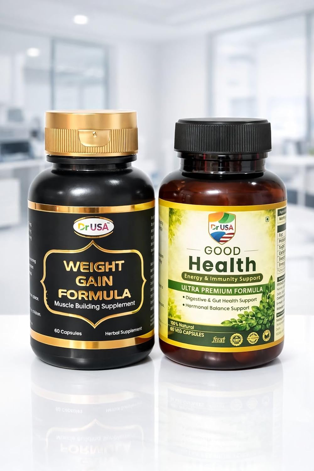 DrUSA Weight Gain Formula and Good Health Supplement Combo, Muscle Building, Energy and Immunity Support, 60 Capsules Each - Review, Price and Buying Guide
