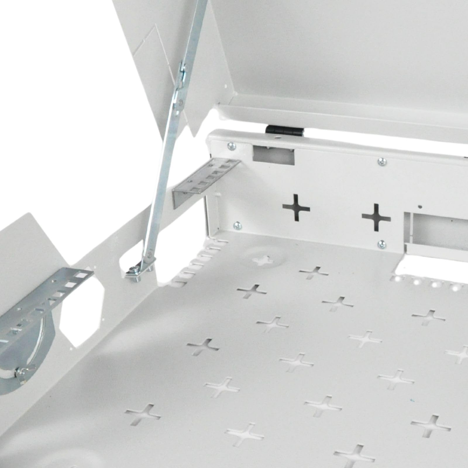 Netzwerkschrank 19 Zoll 5 HE (3HE + 2 HE) I Serverschrank Kompakt | Voll montiert zur Aufputz Montage I Server Flach Gehäuse | abschließbare Glastür I Traglast 40 kg I Grau I 500x475x155mm