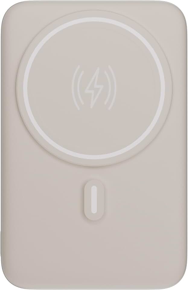 Geonav Power Bank, Carregador Portátil Universal por Indução 10.000mAh, Carregamento rápido*, Suporte Dobrável, Compatível com MagSafe® PB10MAGOW Off White