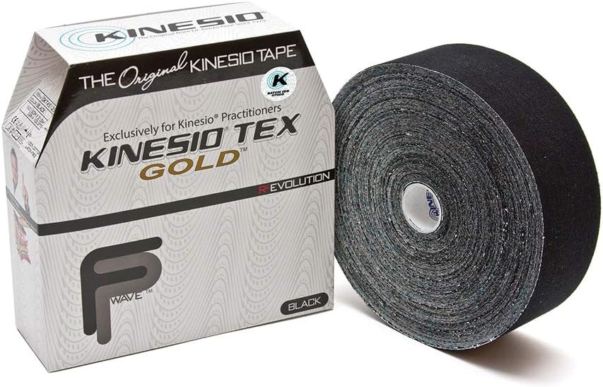 2" Kinesio® Tex Gold W/R Black FP Bulk