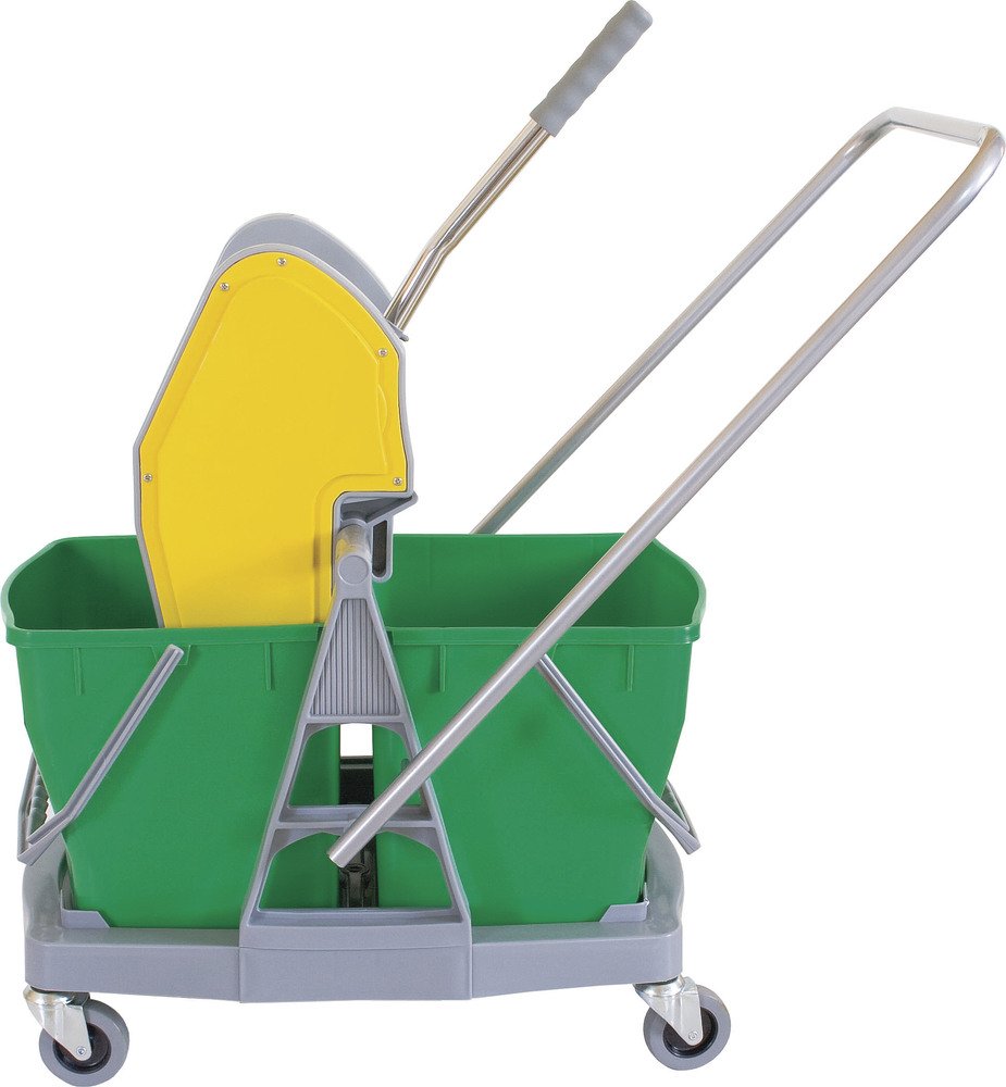 La Briantina Carrello per pulizie professionali 34 litri 2 secchi e strizzatore, Multicolore