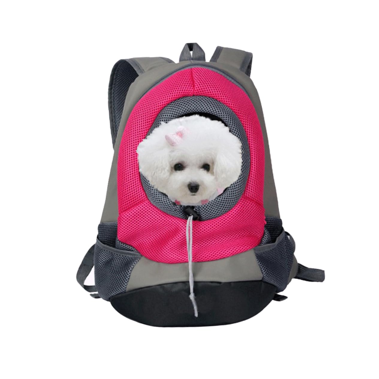Sosoport Dog Travel Accessories Canvas Backpack Carrier Pet Dog Front Bag Compact Portable Sling Bag for Outdoor Activities (Rosy)