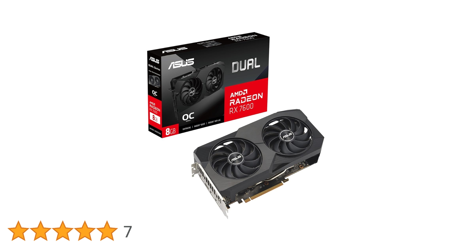 グラフィックボード・グラボ・ビデオカード ASUS DUAL-RX7800XT-O16G ASUS Dual Radeon™ RX 7800 XT OC Edition 16GB GDDR6