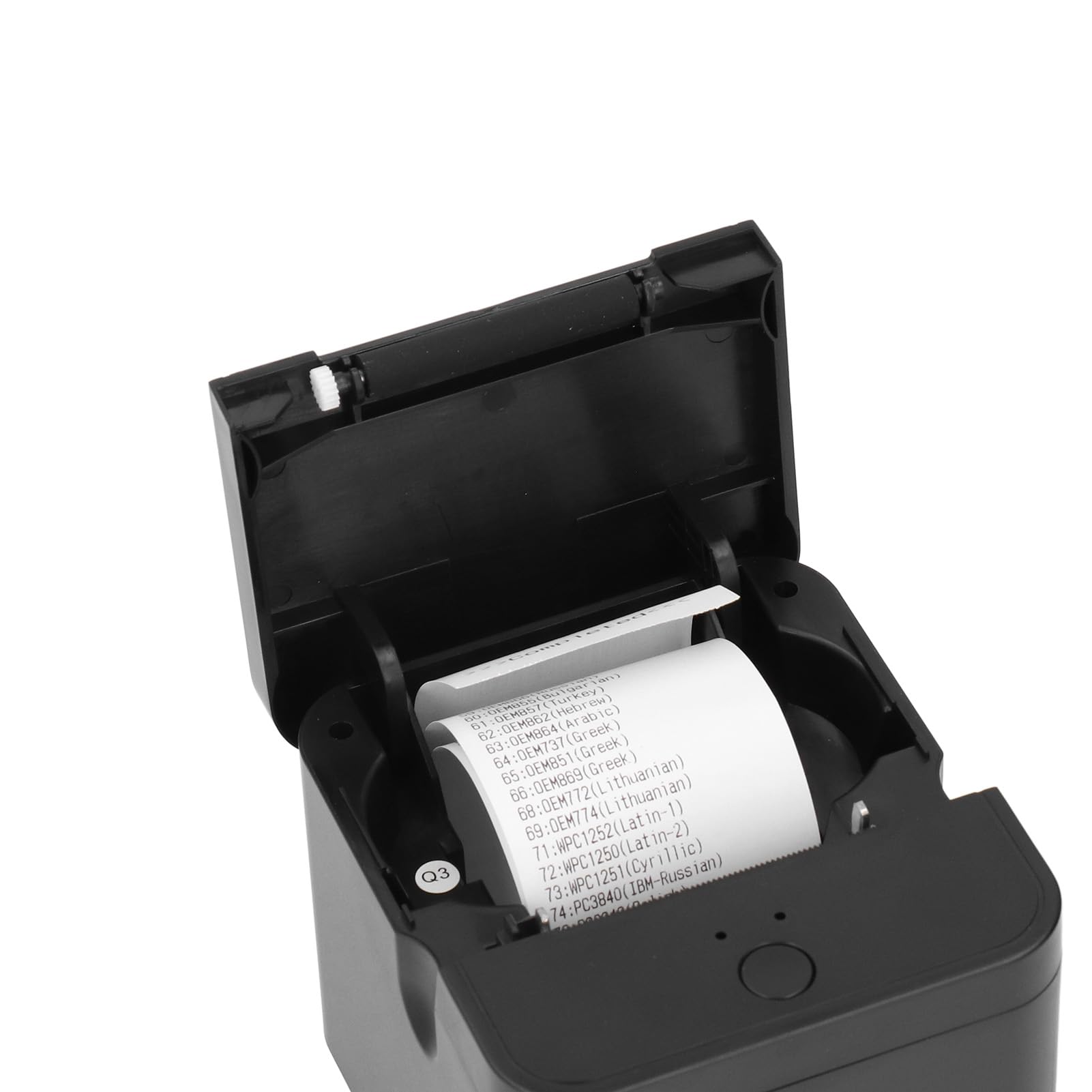 Stampante termica per ricevute, stampante piccola USB da 58 mm con stampa ad alta velocità, stampante termica portatile a basso rumore per centri commerciali, supermercati (UE)