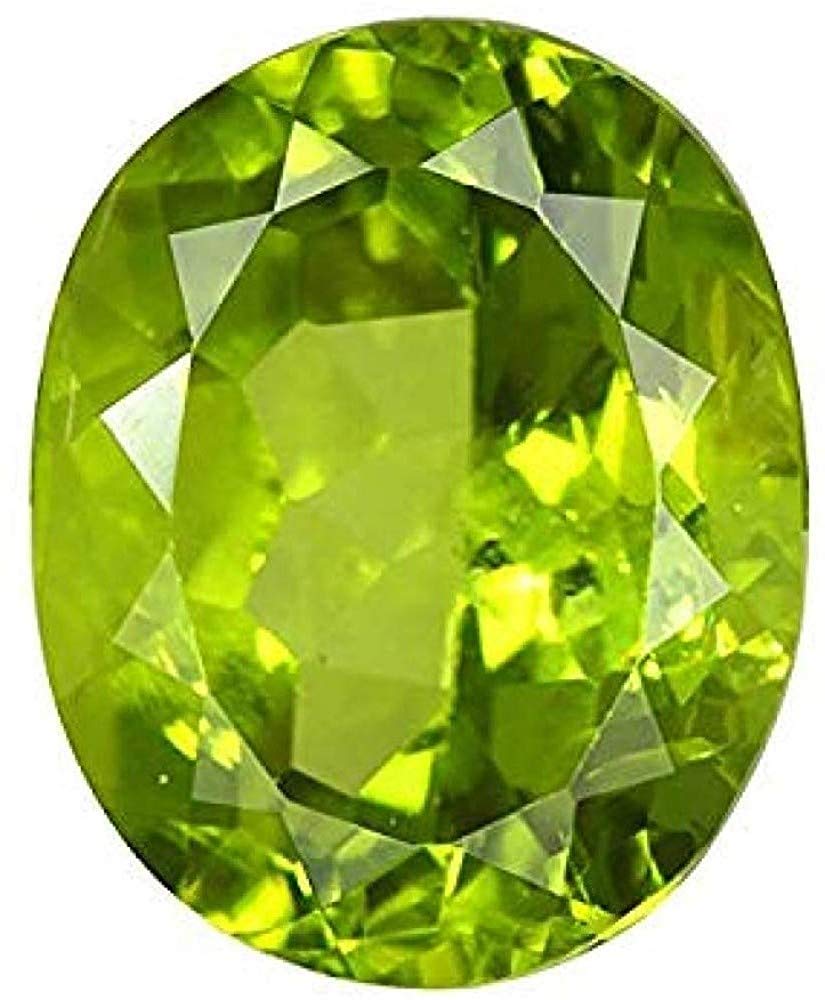 Mohit Gems 8.25 Ratti -7.78 Carat Certified Unheated Untreatet A+ Quality Natural Peridot Loose Gemstone for Women's and Men's