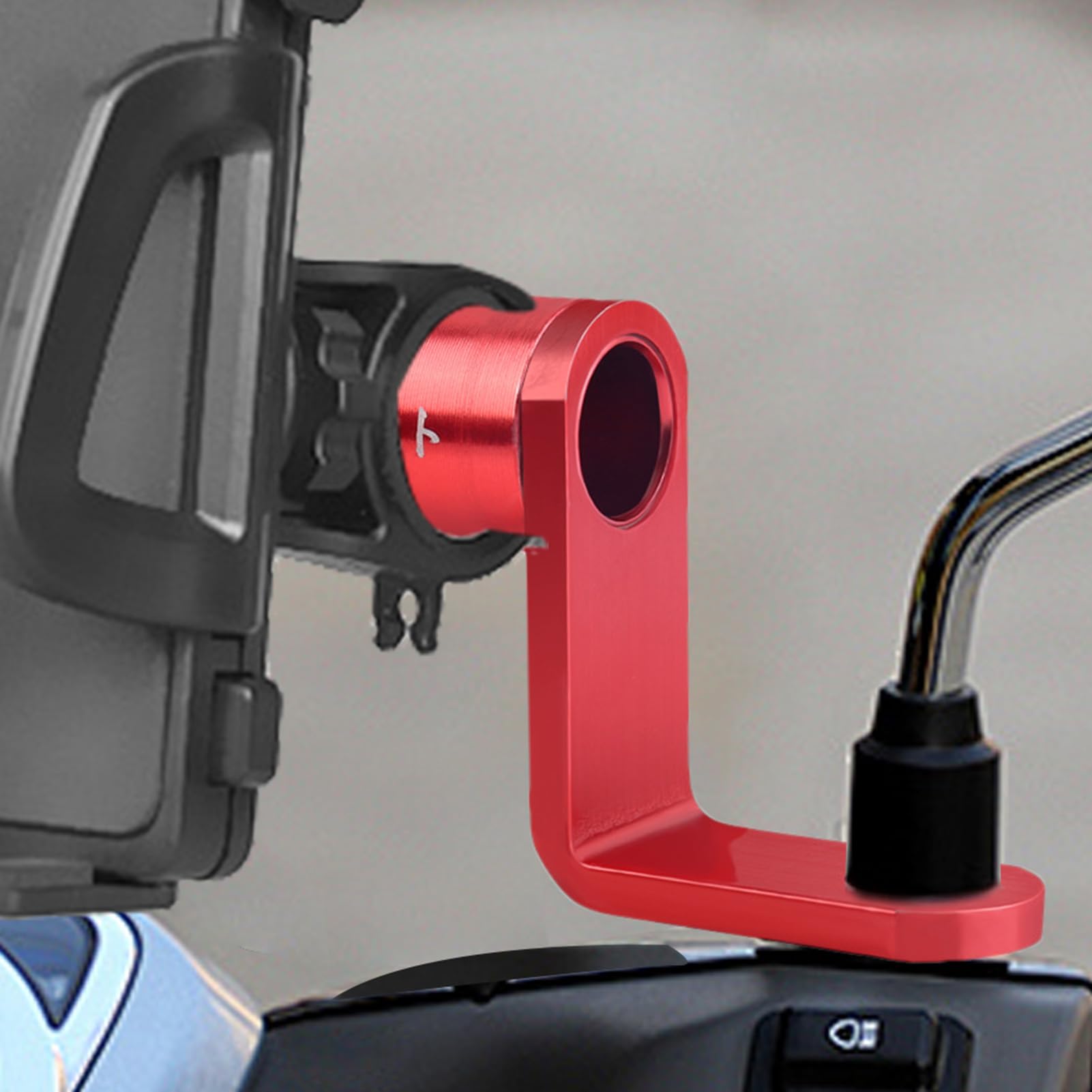 Barra Di Fissaggio Per Specchietto Moto In Alluminio – Supporto Universale Per Smartphone E Tablet, Antiruggine - 3