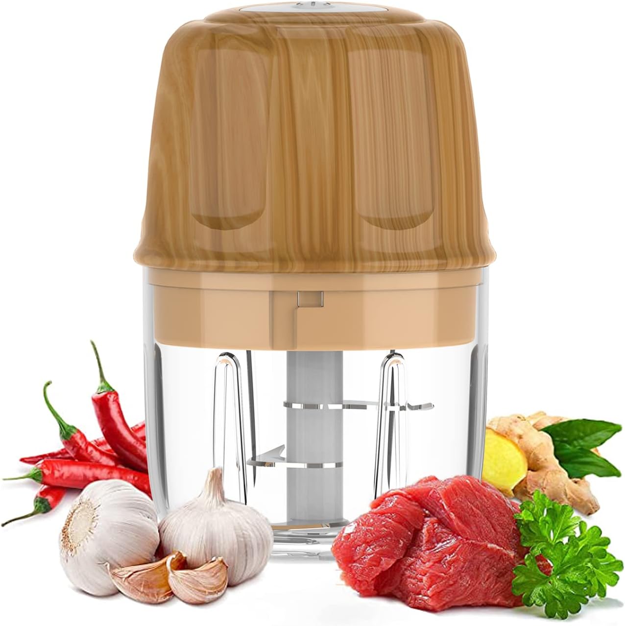 Electric Garlic Mincer, Mini Food Blender, Portable Food