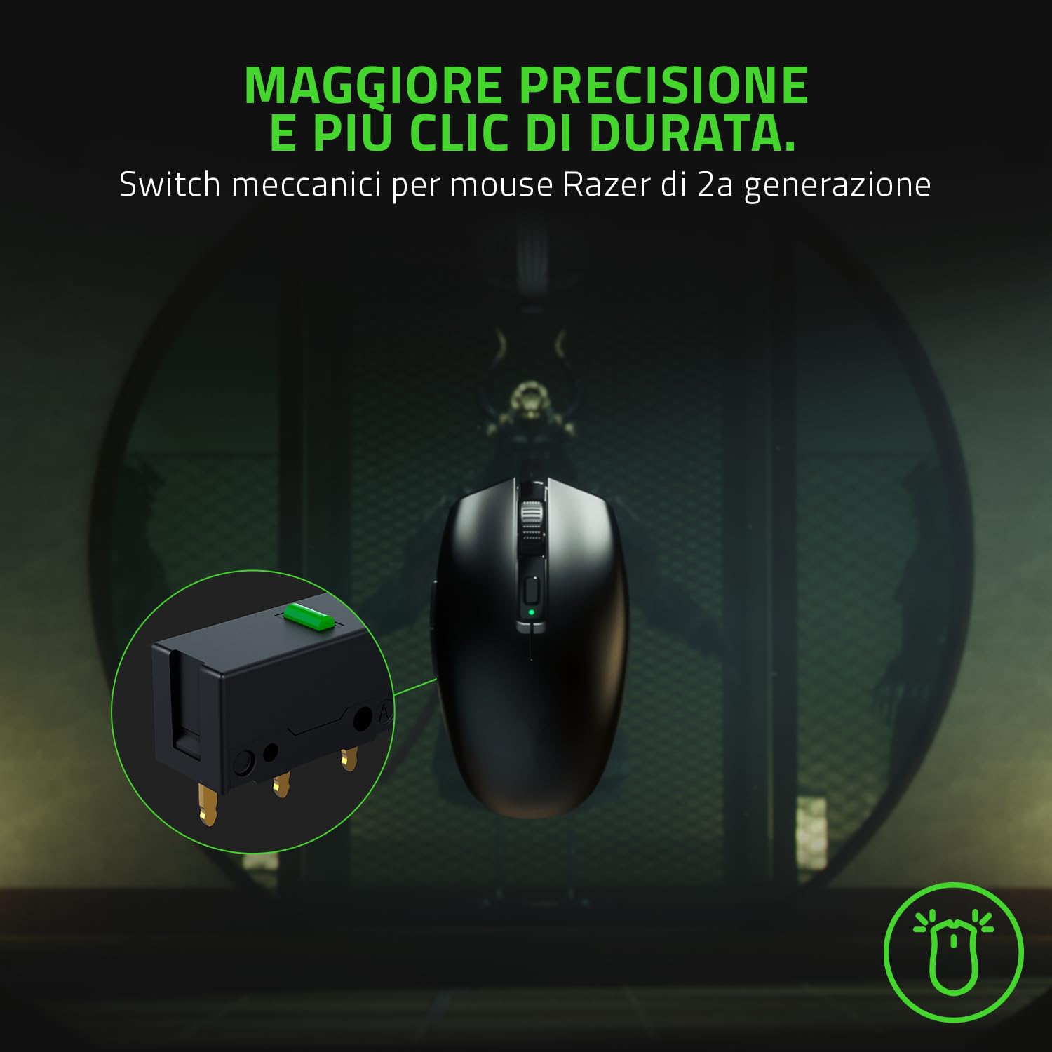 Razer Orochi V2 - Mouse da Gioco Wireless Mobile con Durata Della Batteria Fino a 950 Ore (Design leggero, Bluetooth, Interruttori Meccanici del Mouse di Seconda Generazione) Nero