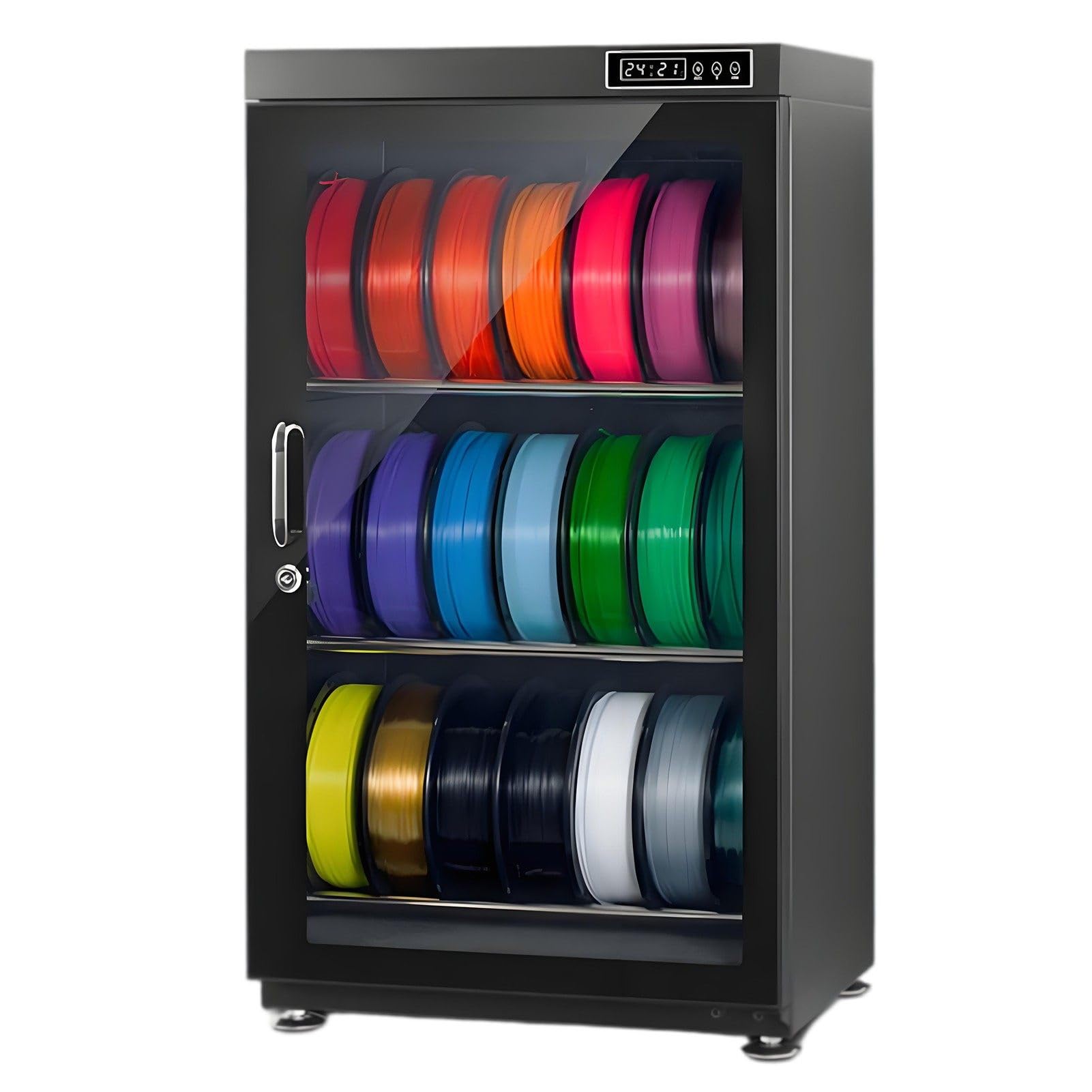 ExoticaBlend 3D Printer Filament Dryer Box, 3D Printer Filament Storage Box with Humidity Control (RH15% - RH60%), Filament Dehydrator for PLA/ABS/PETG 115L