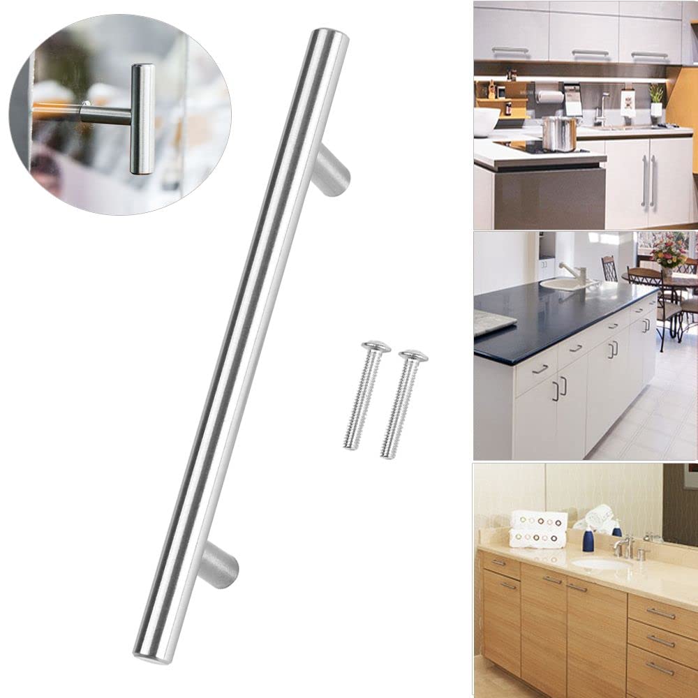 WUZIA 10Pcs Stainless Steel Kitchen Door Cabinet T-Bar Handle Pull for Furniture Component Hardware, Medium - Image 4