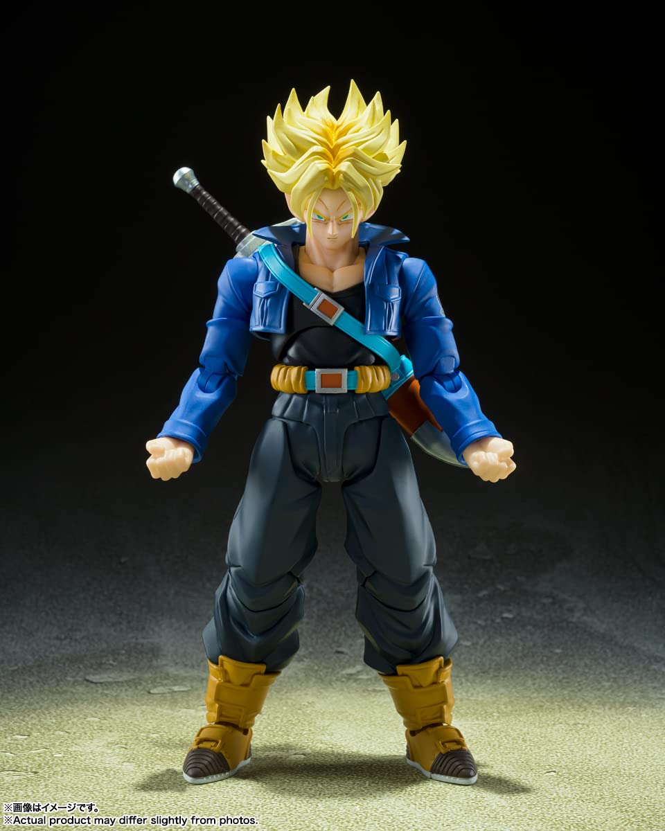 TAMASHII NATIONS - Dragon Ball Z - Super Saiyan Trunks -Chłopiec z Przyszłości- (Reedycja) Figurka Akcji S.H.Figuarts | Dragonball Z 15 cm figurka S.H. Figuarts - Super Saiyan Trunks The Boy from The Future Reissue