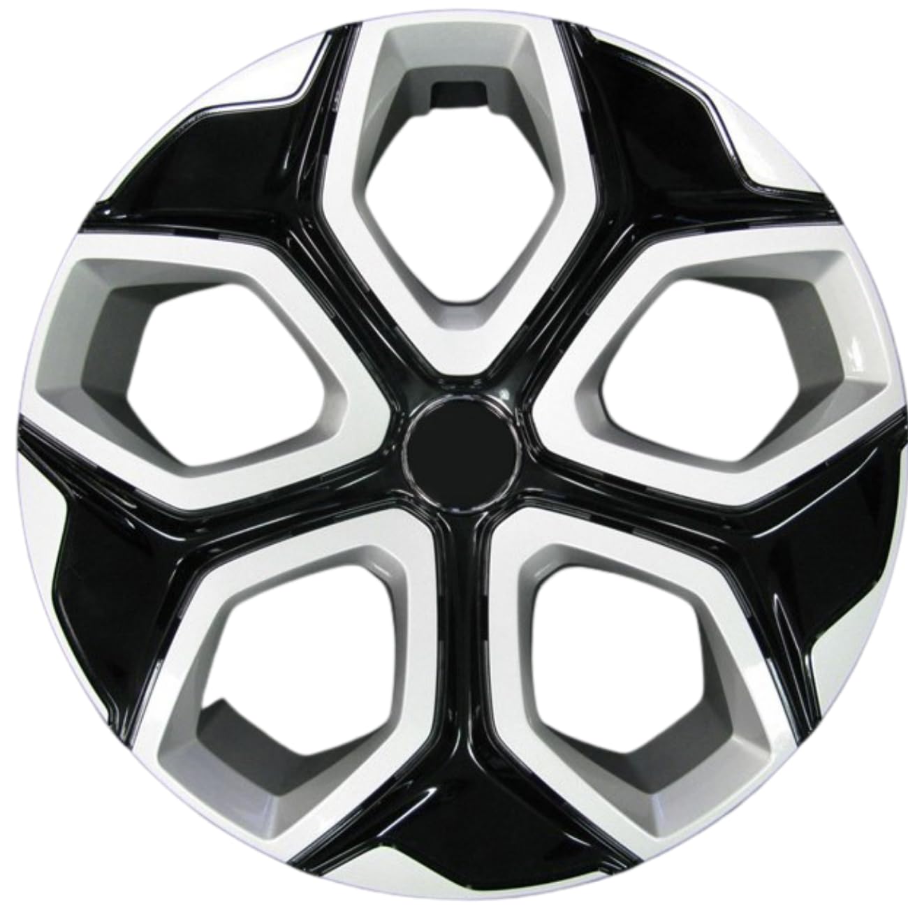 RYELDOM Set 4 Copricerchi 15 Pollici Neri per Renault Twingo, Coppe Ruota Resistenti e Facili da Installare