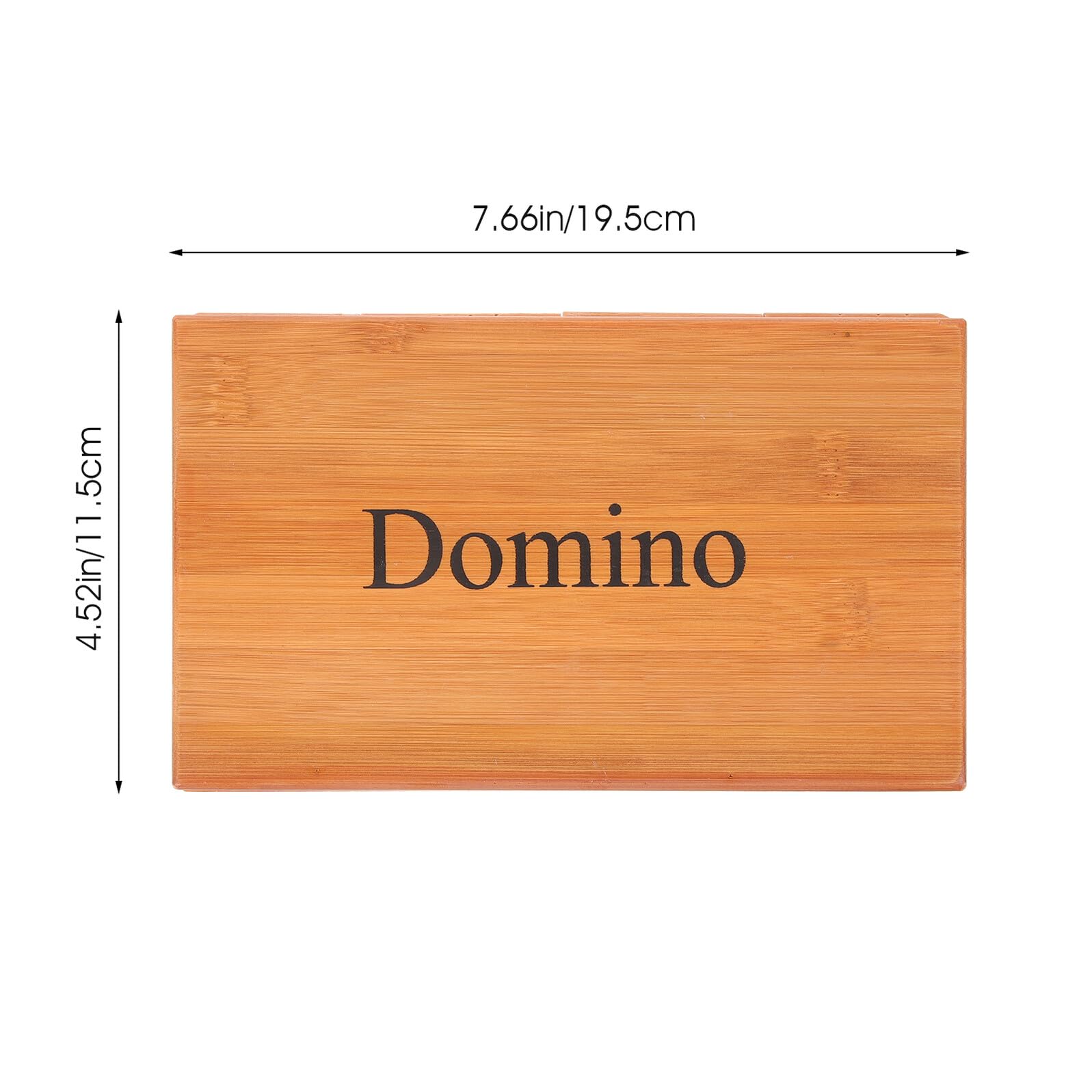 Abaodam Jeu De Dominos en Bois Boîte en Bambou Vintage, Jeu Éducatif pour Tout-Petits Et Famille, Intérieur Moyen, Interaction Sociale Et Divertissement, Coffret Classique Occidental, 1 Set