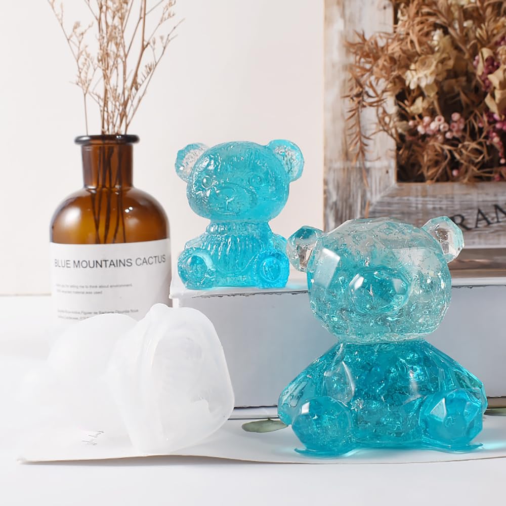 Lot De 2 Moules En Silicone En Forme D'ours Mignon Pour