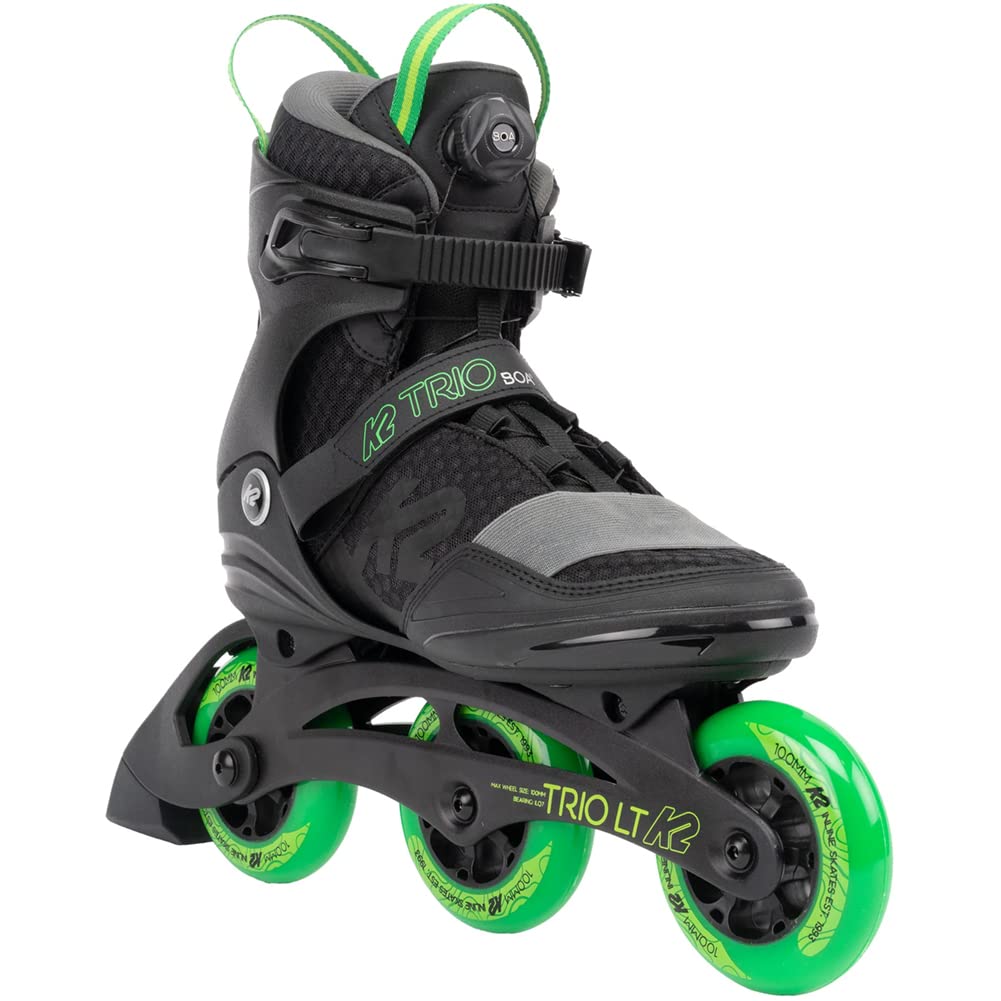 K2 Trio LT 100 BOA Inline Skate 2024 Black/Green