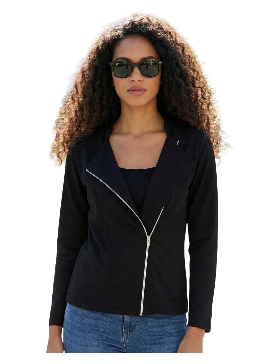 tandul Women's Solid Black Jacket- Quilted Regular Style Full Sleeve For Office, Casual, Festive & Party (12084)-picture-25