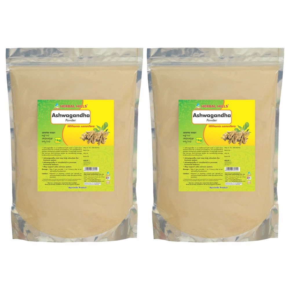 Herbal Hills Ashwagandha Powder 1 kg Pack of 2 : Amazon.in: Health ...