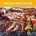 Grill Mesh Mat- Non-Stick Cooking Mats for Grilled Vegetables/Fish/Fajitas/Shrimp, Grilling Sheet Liner, Reusable Grill Accessories - Use on Gas, Charcoal, Electric Barbecue (set of 3, black)