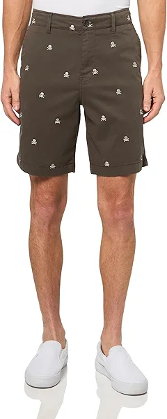 Lucky Brand Men's 9" Embroidered Stretch Twill Short