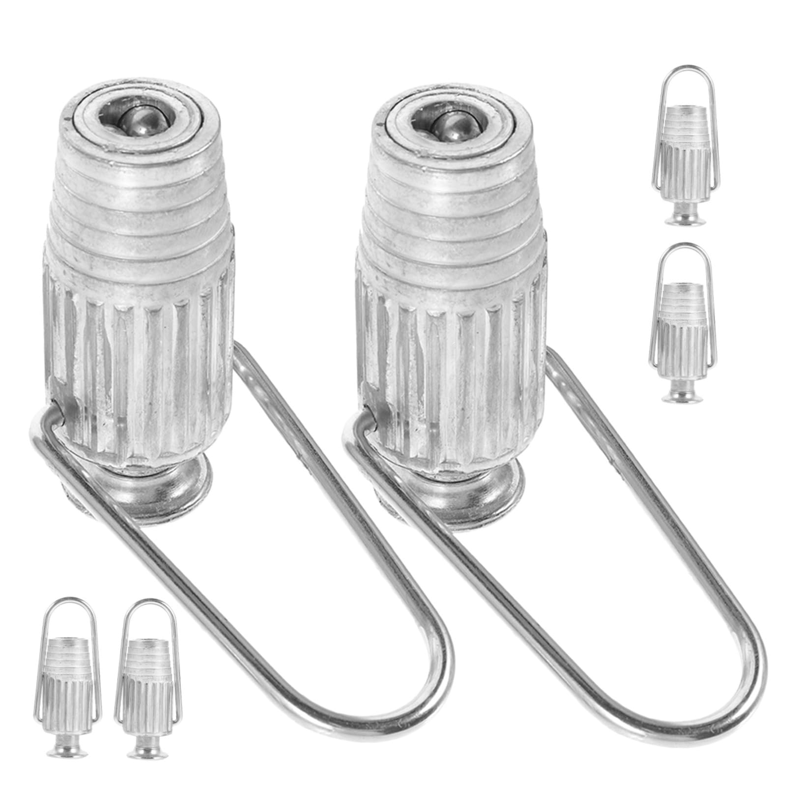 Amosfun 6pezzi Tenditori Per Corda Stendibiancheria in Alluminio Meccanismo Cricchetto Per Fissaggio Rapido e Resistenza Alle Intemperie Per Balconi e Terrazze