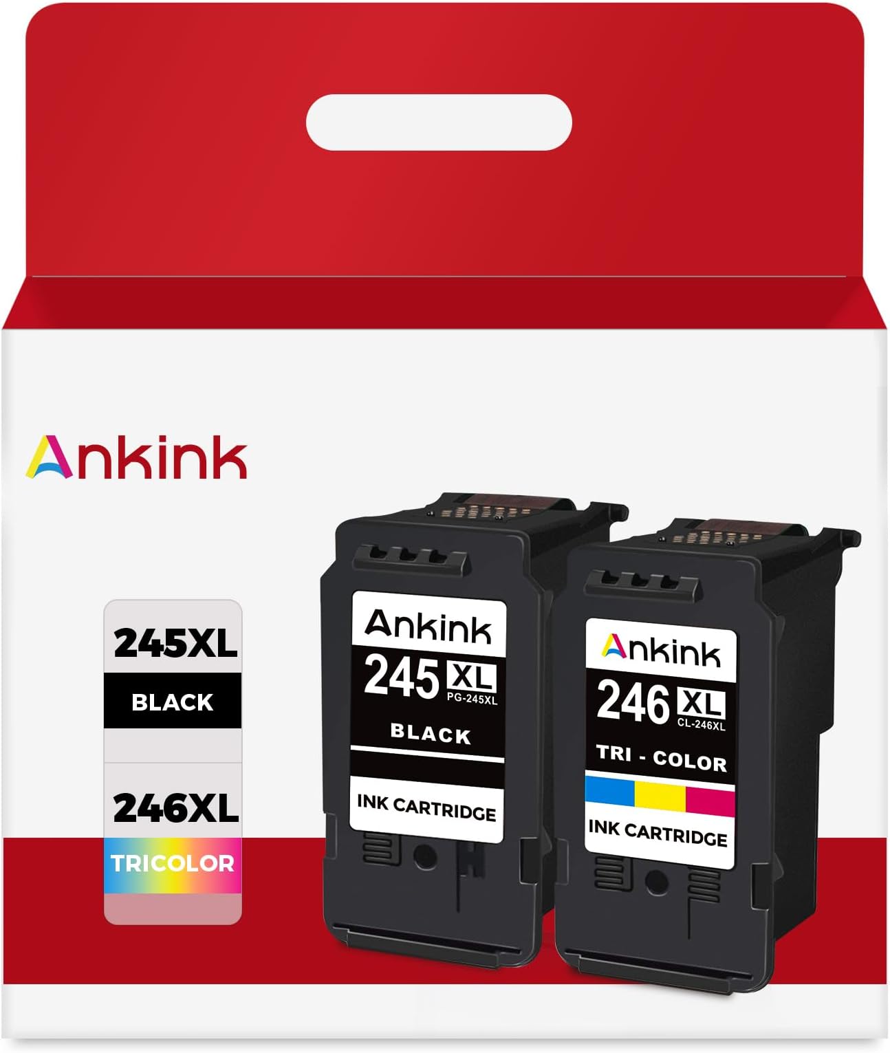 245XL 246XL Black Color Compatible Ink Cartridges Replacement for Canon 245 246 XL PG245 CL246 XL Combo,MX490 TR4520 MG2522 TR4522 TR4500 TS3322 TS3122 TS3300 MX492 TS3320 TS3100 MG2500 Printer,2-PackClimatePartner certified