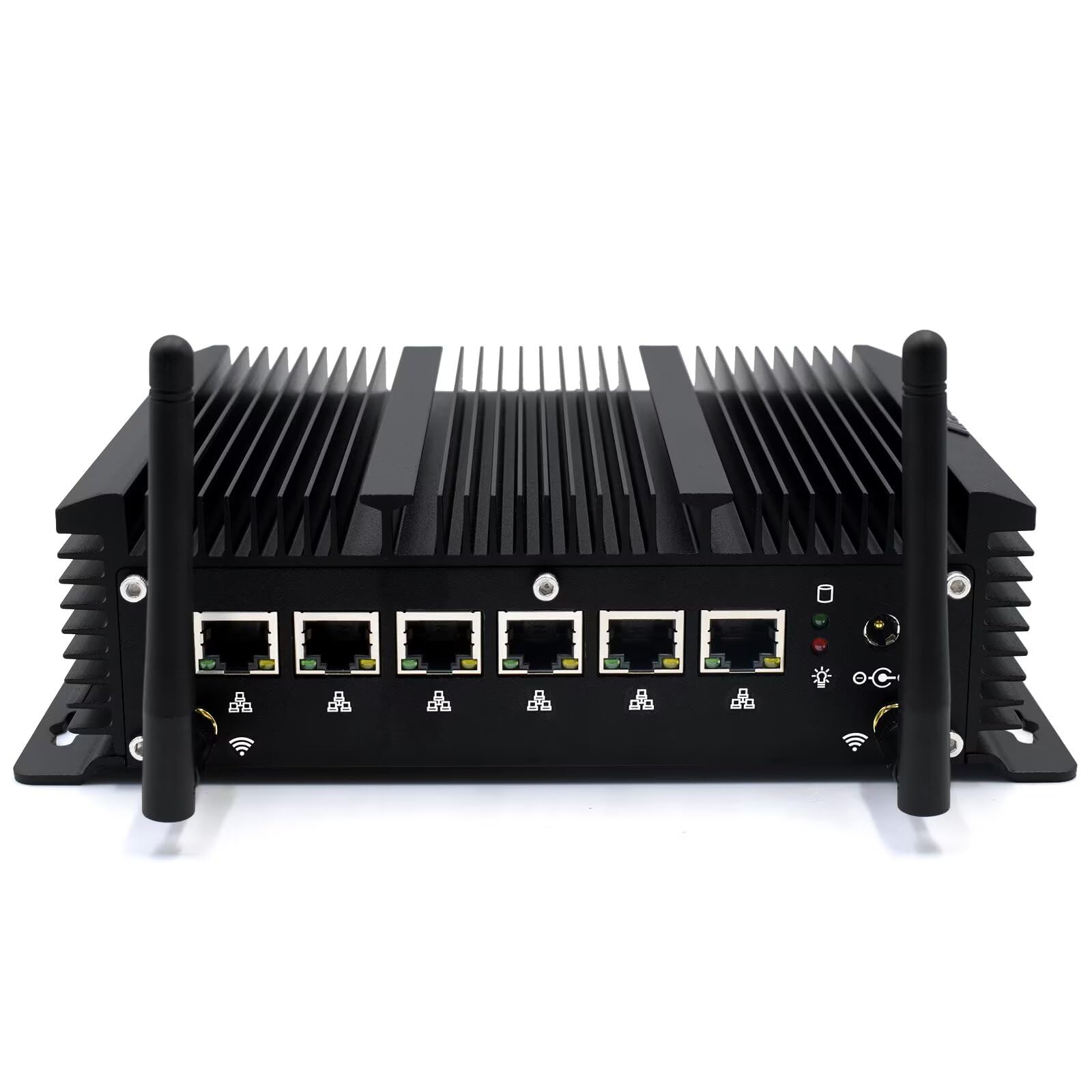 WEIDIAN Firewall PC Micro Appliance 2.5G, Fanless Computer 6 x 2.5GbE I225-V Port, Industrial PC Core i3-8140U, HD, USB3.0, WiFi, SIM Slot, Compatible With OPNsense etc (8GB RAM 128GB SSD)