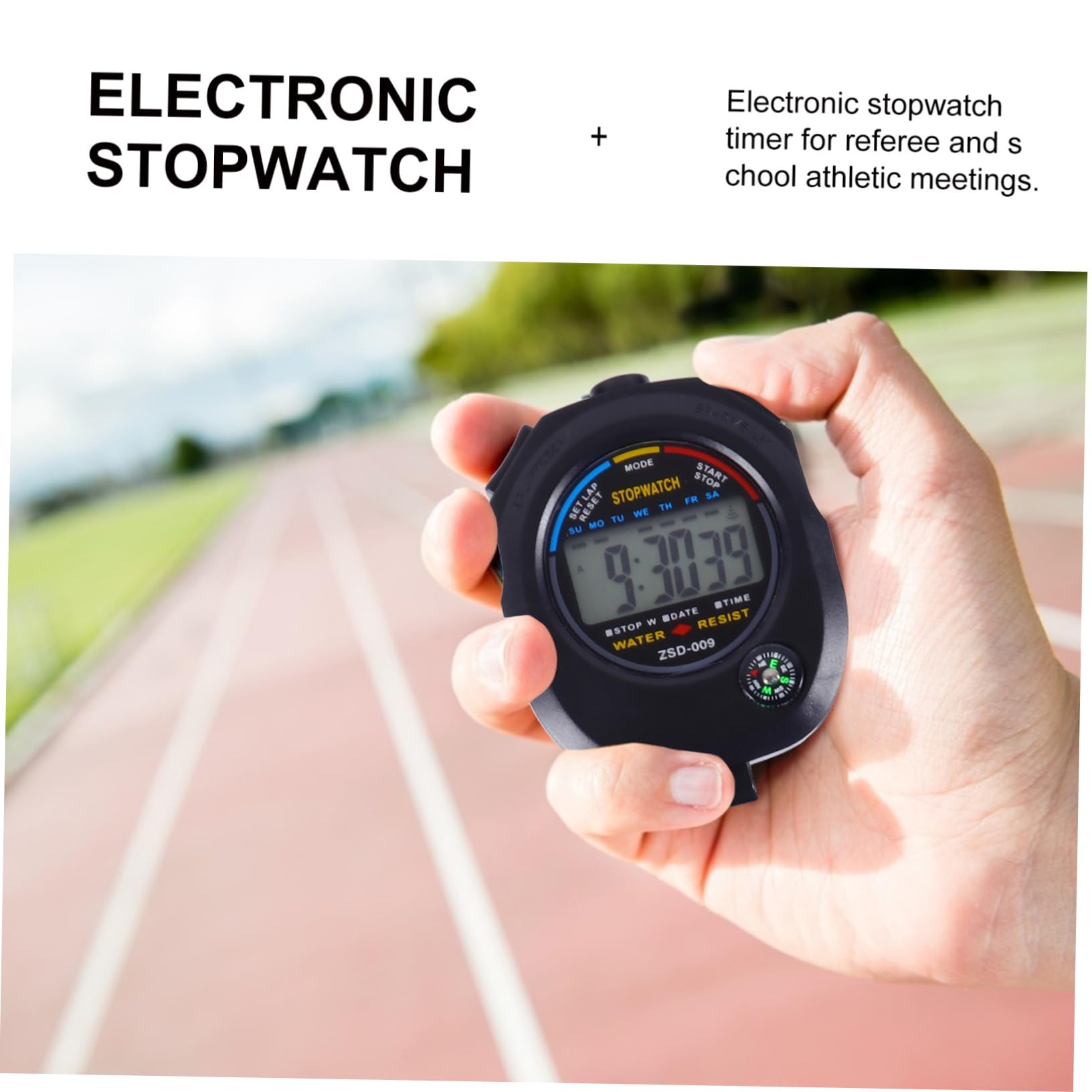 Happyyami 1Pc Portable Match Timer Stopwatch Lightweight Electronic Stopwatch for Sports Referee and Athletic Meetings Convenient Durable and Practical Timer for Running Swimming