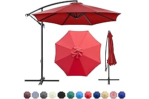 Patio Umbrella Replacement Canopy, Universal Fit for 10' 8-Rib Outdoor Round Patio...