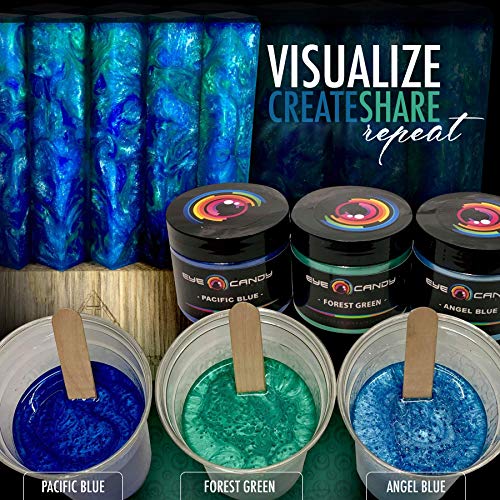 Eye Candy Premium Mica Powder Pigment “Pacific Blue” (50G) Multipurpose Diy Arts And Crafts Additive | Woodworking, Epoxy, Resin, Paint, Soap, Nail Polish, Lip Balm (Pacific Blue, 50G) #TOP2