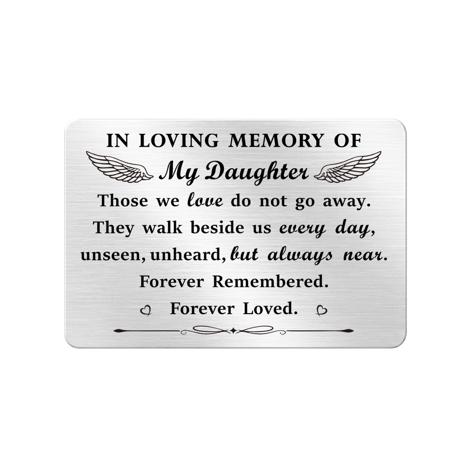 Hewonnn Memorial Gifts for Loss of Daughter, In Memory of Daughter Card