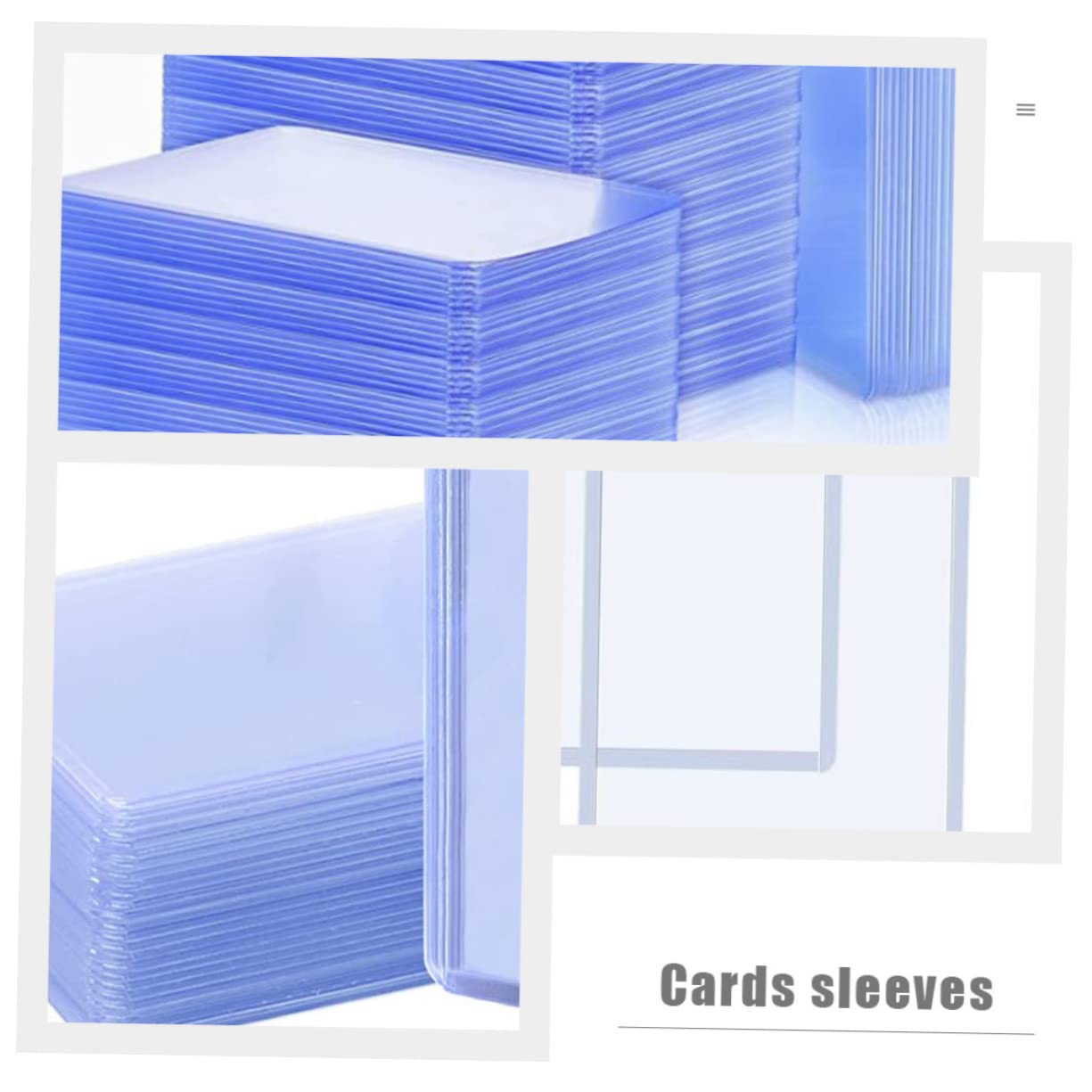 Bustine Protettive Carte 100 Pezzi Pvc Blu per Collezione | Design Calcio Trasparente, Apertura Superiore, Leggere e Resistenti All’usura per Giochi